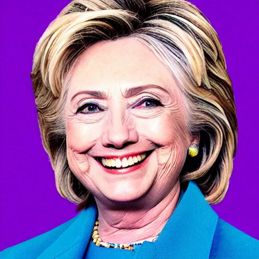 Prompt: brockhampton album cover featuring hillary clinton, high quality, detailed