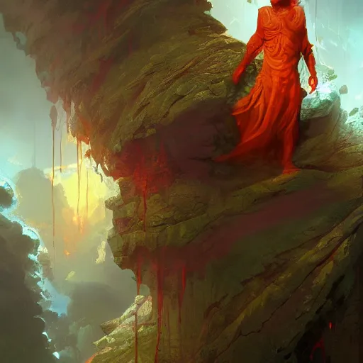 Prompt: a painting of morpheus the god of dreams by marc simonetti, high detail, trending on artstation