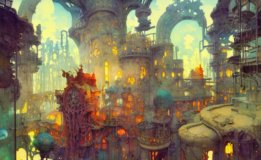 Image similar to alchemy laboratory, fantasy. intricate, amazing composition, colorful watercolor, by ruan jia, by maxfield parrish, by marc simonetti, by hikari shimoda, by robert hubert, by zhang kechun, illustration, gloomy