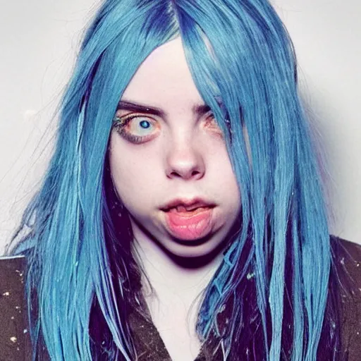 Prompt: billie eilish on a 2 0 1 2 facebook photo