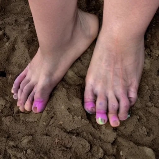 Prompt: a barefeet woman