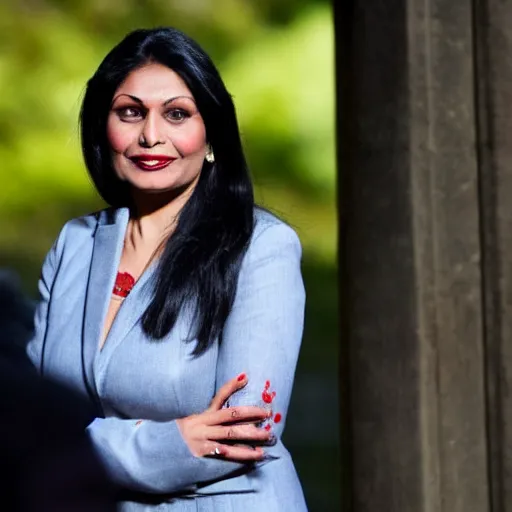 Prompt: Priti Patel as a vampire