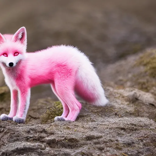 Image similar to pink fox, 8 k, 8 5 mm f 1. 8