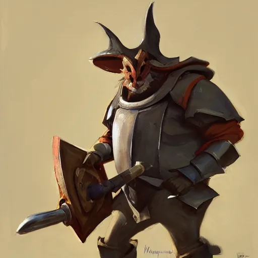 Image similar to greg manchess portrait painting of partially armored doormouse from alice in wonderland as overwatch character, medium shot, asymmetrical, profile picture, organic painting, sunny day, matte painting, bold shapes, hard edges, street art, trending on artstation, by huang guangjian, gil elvgren, ruan jia, randy vargas, greg rutkowski