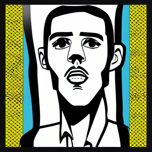 Image similar to amazing handsome male, pop art cartoon style, portait, cartton network