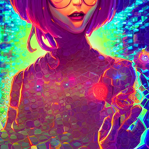 Image similar to skill magic geek inside matrix deepdream radiating a glowing aura stuff loot legends stylized digital illustration video game icon artstation lois van baarle, ilya kuvshinov, rossdraws,