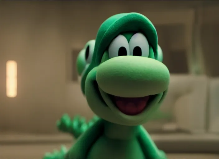 Image similar to film still of yoshi in the new sci - fi movie, 8 k