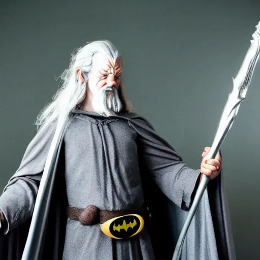 Prompt: Gandalf as The Batman, dslr photo