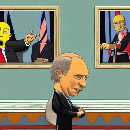 Image similar to vladimir putin in simpsons