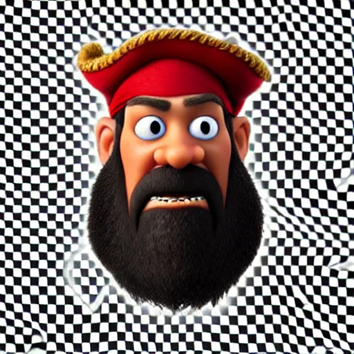 Prompt: portrait of the pirate blackbeard. pixar disney 4 k 3 d render funny animation movie oscar winning trending on artstation and behance. ratatouille style.