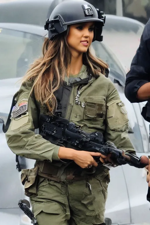 Image similar to Jessica Alba girl As a special operations member