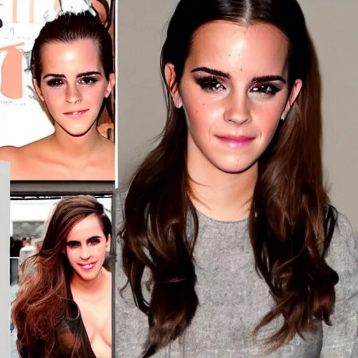 Image similar to emma watson mixed with kim kardashian