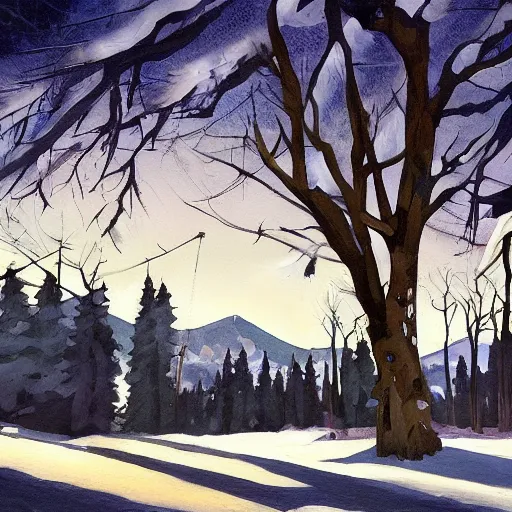 Image similar to mystic winter landscape by rafael albuquerque