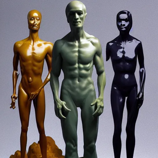 Prompt: strange wax figurine, wax person, artstation, official art, wax statue