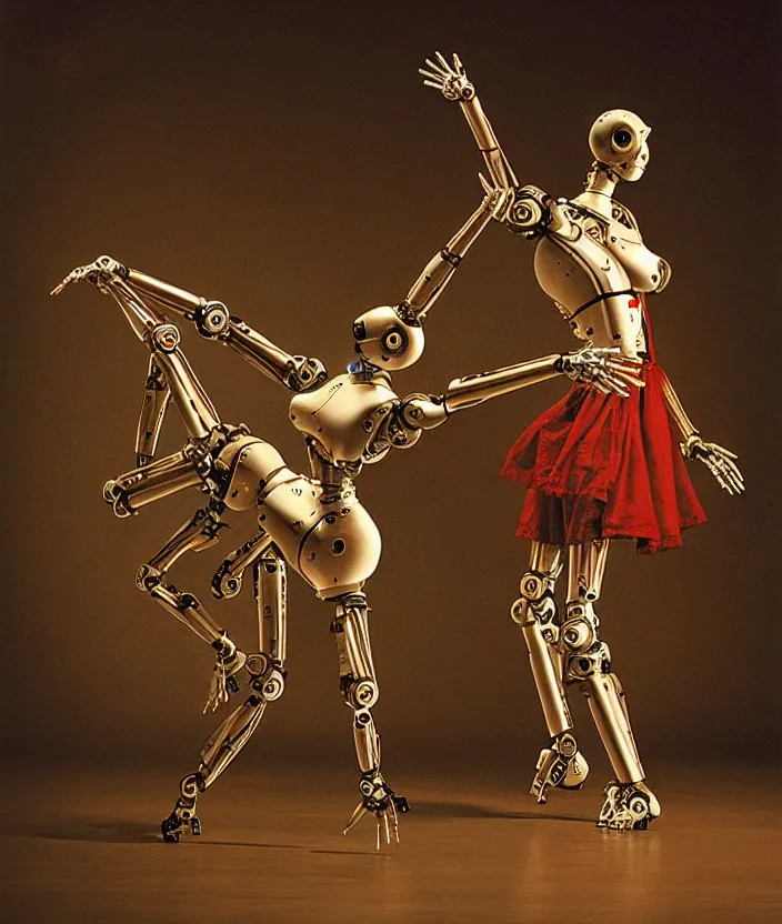 Prompt: robotic dancer lenonardo di vinci