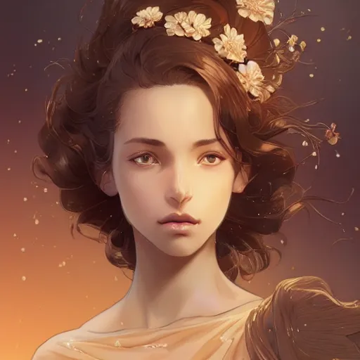 Prompt: a beautiful exquisite delicate hyperdetailed character design 4 k illustration scene of a petite woman with large brown eyes, long brunette hair, light brown skin, epic composition, fine delicate prefect face, intricate, elegant, busty, style of victo ngai, makoto shinkai, raphael lacoste, artgerm,