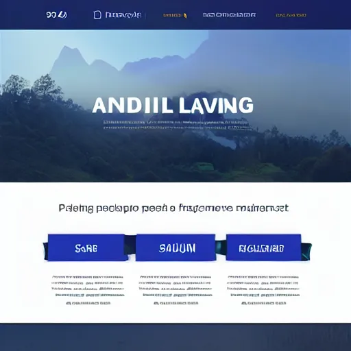 Prompt: a saas landing page template designed by davinci 4 k detailed