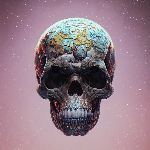 Image similar to portrait_of_a_melting_skull._intricate_abstract._intricate_artwork._by_Tooth_Wu_wlop_beeple_dan_mumford._octane_render_trending_on_artstat