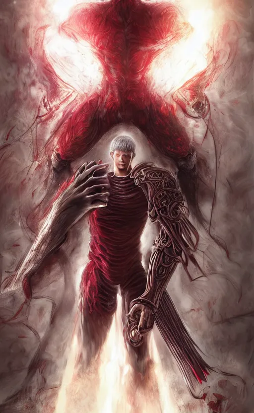 Prompt: full body shot Guts Berserk fan art, digital 2d, extremely detailed, made by wlop, maxwell boas, Naranbaatar Ganbold