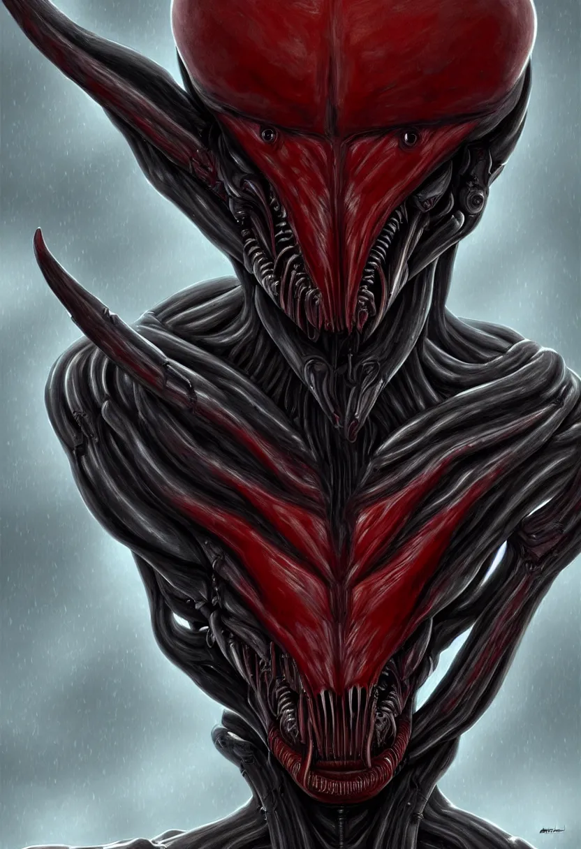 Prompt: beautiful symmetrical xenomorph female face, aesthetic art, 8 k, high details, digital painting, concept art, matte painting, art by arstation and mimmo rottela, pixels art by paul robertson