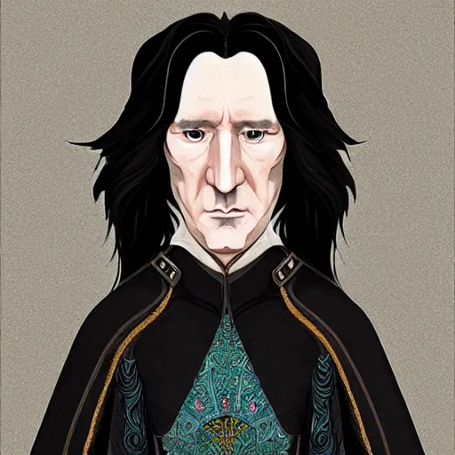 Prompt: Severus Snape depicted as a muppet, fantasy, intricate, ornate, Hyperdetailed, digital art, behance, artstation, smooth, sharp focus, bokeh, illustration, digital painting, elegant, symmetrical