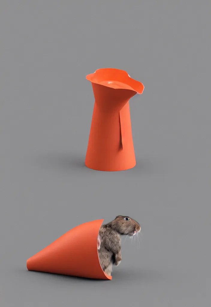 Image similar to wild rabbit, blue whale, delicate pale pink guts, antlers ,wax sculpture of a traffic cone, sharp slate. complementary color scheme. 8k, rendered in octane, smooth gradients