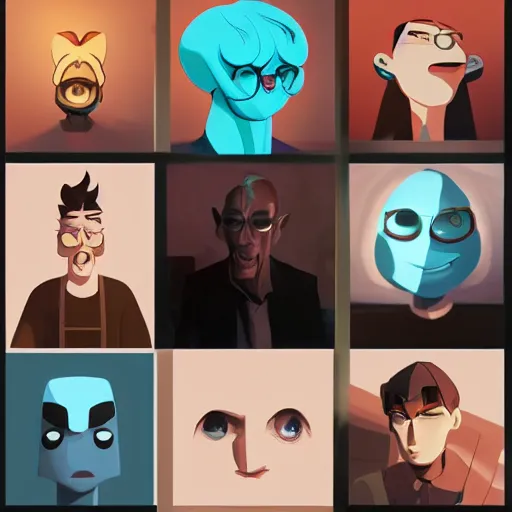 Image similar to face icon stylized minimalist regular show, loftis, cory behance hd by jesper ejsing, by rhads, makoto shinkai and lois van baarle, ilya kuvshinov, rossdraws global illumination