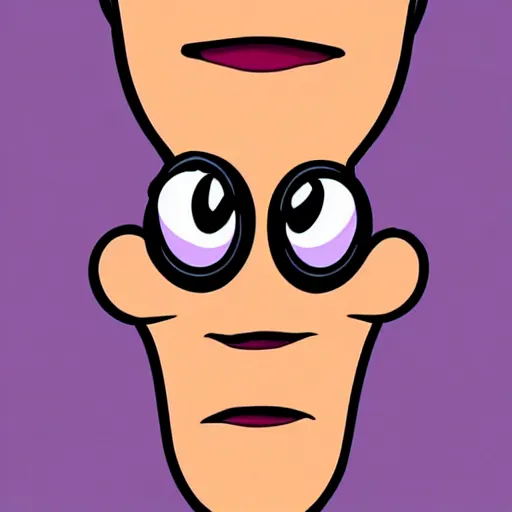 Image similar to handsome squidward portrait, cartoon network, big lips, vivid colors