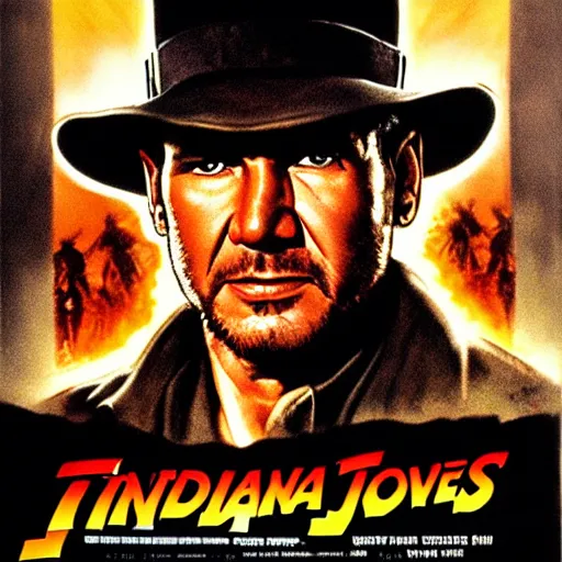 Prompt: indiana jones movie poster