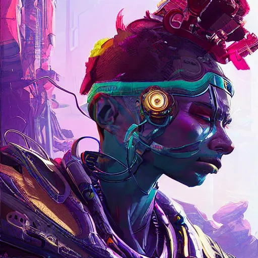 Image similar to sovereign souls, Apex Legends character digital illustration portrait design, by android jones and greg rutkowski in a cyberpunk voodoo style, retrowave color scheme, detailed, cinematic lighting, wide angle action dynamic portrait