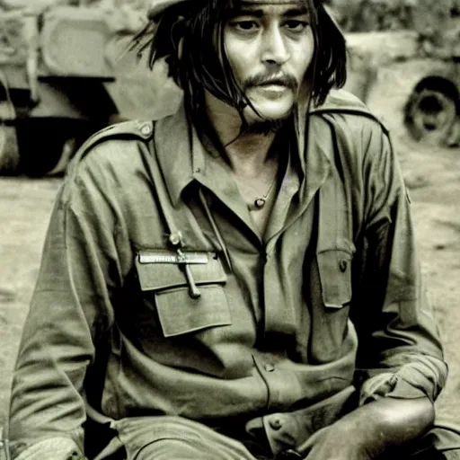 Image similar to johnny depp vietnam war photograph
