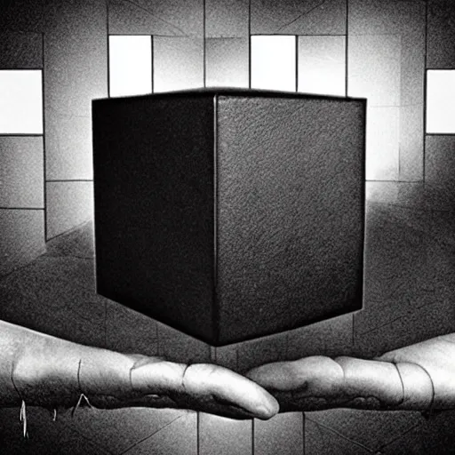 Image similar to black cube cult