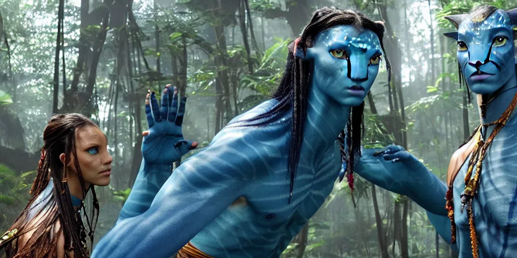 Image similar to still from avatar 2