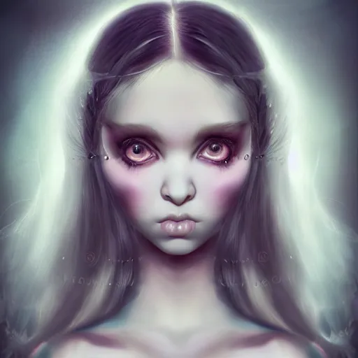 Prompt: girl portrait, cute girl, natalie shau style