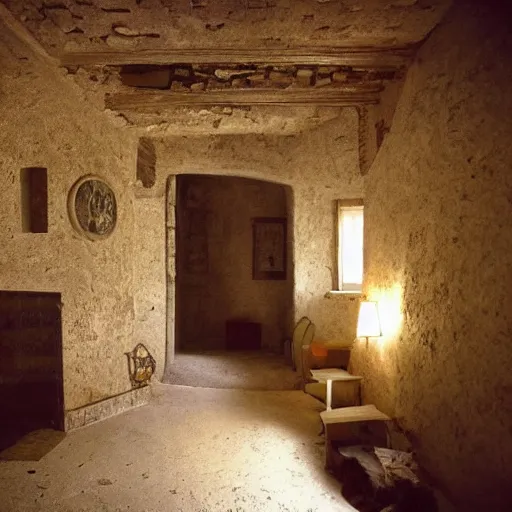 Image similar to secret room upstairs above the family room, behind the wall, comforting and familiar, archaic yet alive, only visited during dreams,