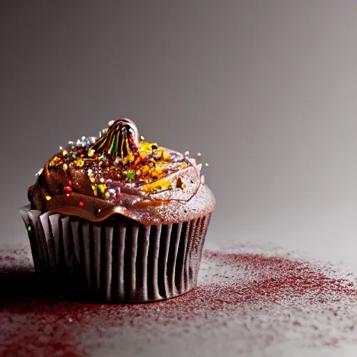 Prompt: the most delectable cupcake ever made. luscious cupcake dripping icing. food photography. 4 k. depth of field. octane render. hyper realistic