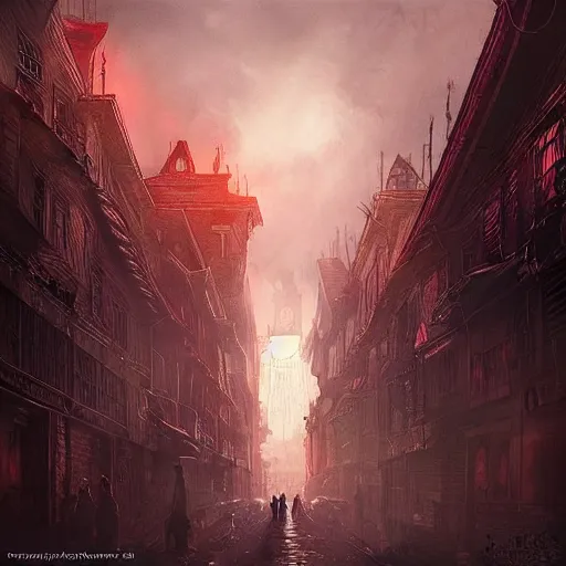 Prompt: “a creepy criminal magic city, similar to Knock Turn Alley, the sky is flayed like Doctor Strange, D&D, fantasy, intricate, cinematic lighting, highly detailed, digital painting, artstation, concept art, smooth, sharp focus, illustration, art by Artgerm and Greg Rutkowski and Alphonse Mucha”