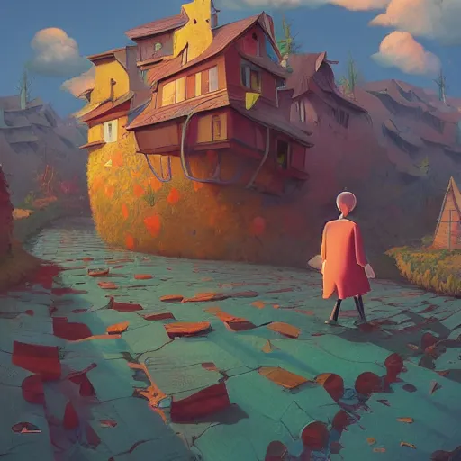 Image similar to cartoon face gediminas pranckevicius from all perspectives by rhads, makoto shinkai and lois van baarle, ilya kuvshinov, rossdraws global illumination