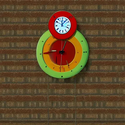 Image similar to tick tock clock from mario 6 4 in the style of salvador dali