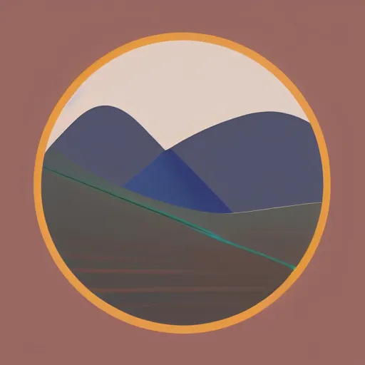 Image similar to “ minimal geometric vector illustration of mountains in the fog ”