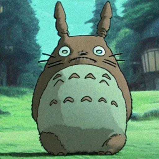 Image similar to alex jones as totoro, my neighbor totoro, star wars film look, sweaty