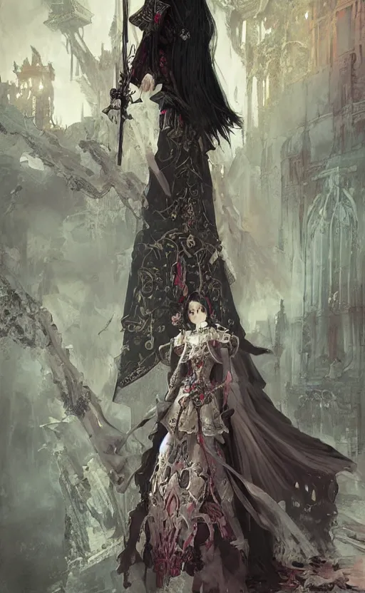 Image similar to imperial princess knight ( ( ( gothic ) ) ) girl. intricate, centered, amazing composition, by ruan jia, marc simonetti, by robert hubert, by zhang kechun, illustration