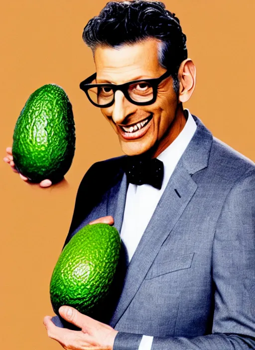 Image similar to an avocado eats jeff goldblum