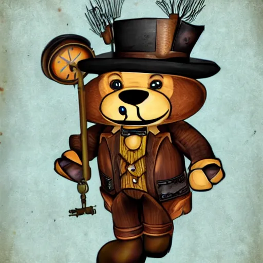 Image similar to Freddy fazbear steampunk