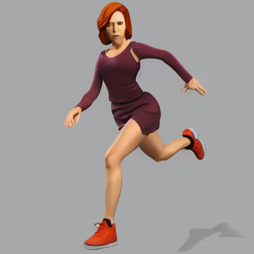 Prompt: christina hendrix character model, running sequence, pose 1 of 1 6, orthographic front view, single figure, 4 k photograph, clear details, pose 1 of 1 6,