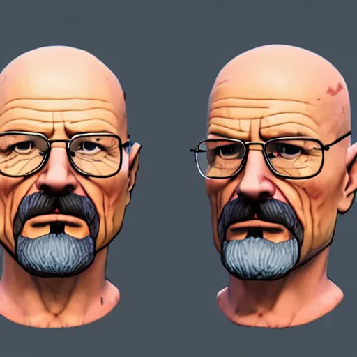 Image similar to walter white in fortnite lobby 3 d avatar skin