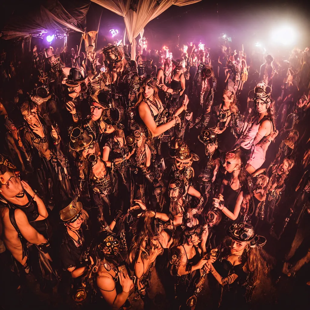 Image similar to steampunk rave in the desert, XF IQ4, 150MP, 50mm, F1.4, ISO 200, 1/160s, dawn