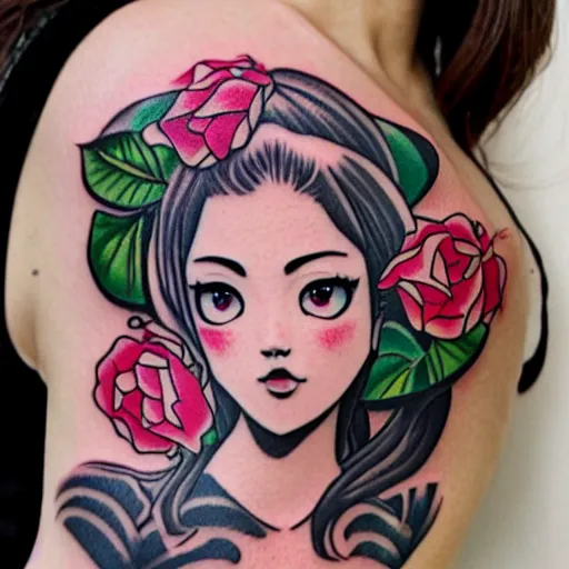 Geisha made at the Boston Tattoo Convention, by Sean Michel :  r/traditionaltattoos