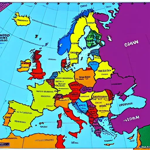 Prompt: an accurate map of Europe