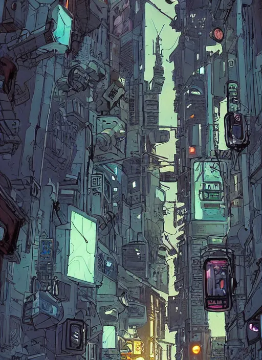 Image similar to cyberpunk city street, mike mignola style, comics, beautiful composition, wide angle, cinematic, volumetric lighting, intricate details